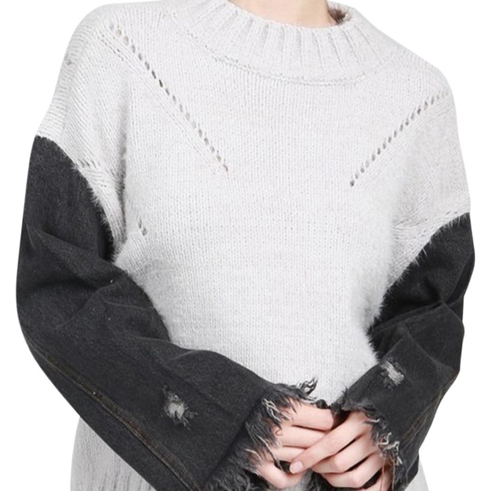 POL Grey and Denim Dress